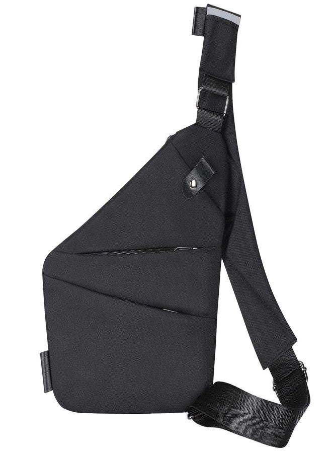 ComShion Shoulder Backpack, Anti-Theft Waterproof Small Sling Bag for Men/Women Chest, Black, 28, Traveling - Image 1